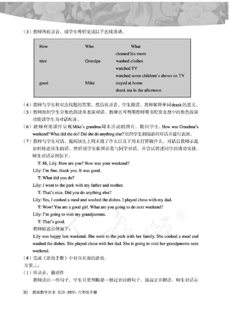 英语PEP6B教师教学用书_26春四年级上下册人教版_四上英语合集人教版PEP英语四年级上册新教材（教学视频+课件+动画+音频+练习+教案）_16教师用书_小学英语_人教版PEP