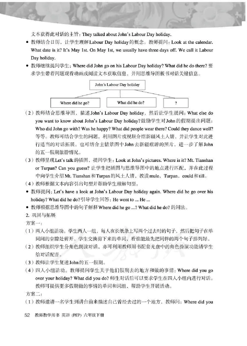 英语PEP6B教师教学用书_26春四年级上下册人教版_四上英语合集人教版PEP英语四年级上册新教材（教学视频+课件+动画+音频+练习+教案）_16教师用书_小学英语_人教版PEP