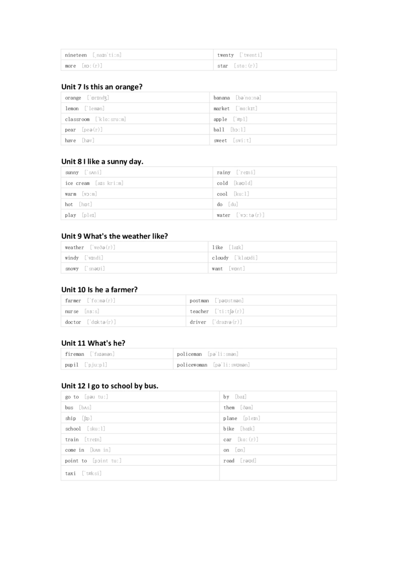 湘少版英语三年级下册单词默写表_26春四年级上下册人教版_四上英语合集人教版PEP英语四年级上册新教材（教学视频+课件+动画+音频+练习+教案）_17练习资料_《小学英语单词默写表》