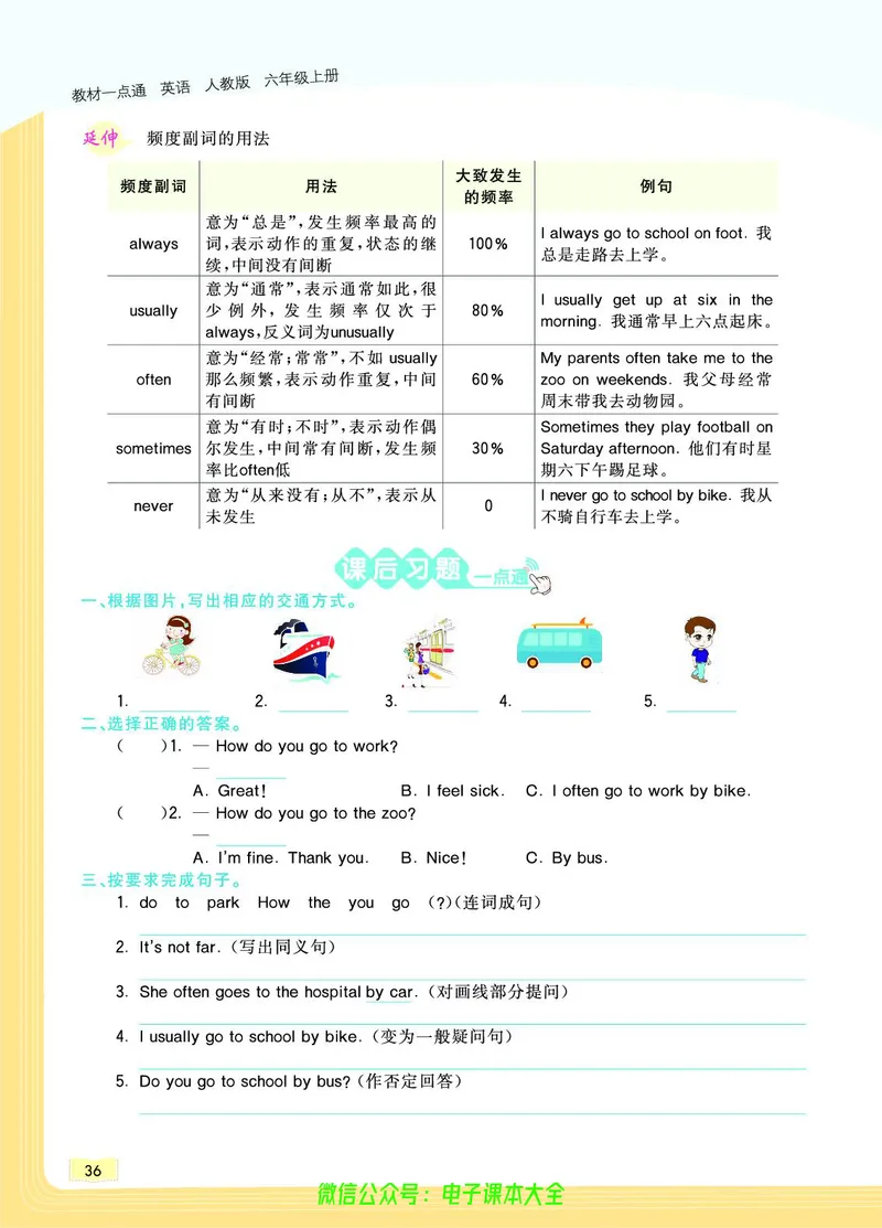 英语6A_26春四年级上下册人教版_四上英语合集人教版PEP英语四年级上册新教材（教学视频+课件+动画+音频+练习+教案）_17练习资料_小学英语（预习复习资料大礼包）_《教材一点通》