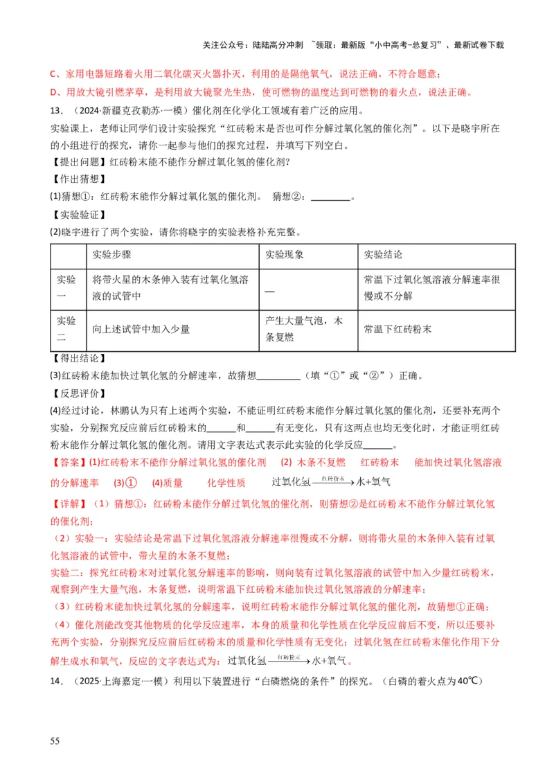 专题10物质的变化和性质（解析版）_02中考总复习（2026版更新中）_05-化学-中考总复习_2025年中考复习资料_备战2025年中考化学真题题源解密