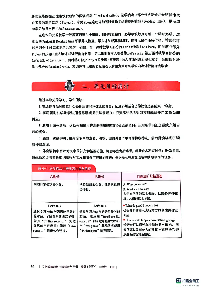 英语PEP3B教师教学用书（2025春）_26春四年级上下册人教版_四上英语合集人教版PEP英语四年级上册新教材（教学视频+课件+动画+音频+练习+教案）_16教师用书_小学英语_人教版PEP