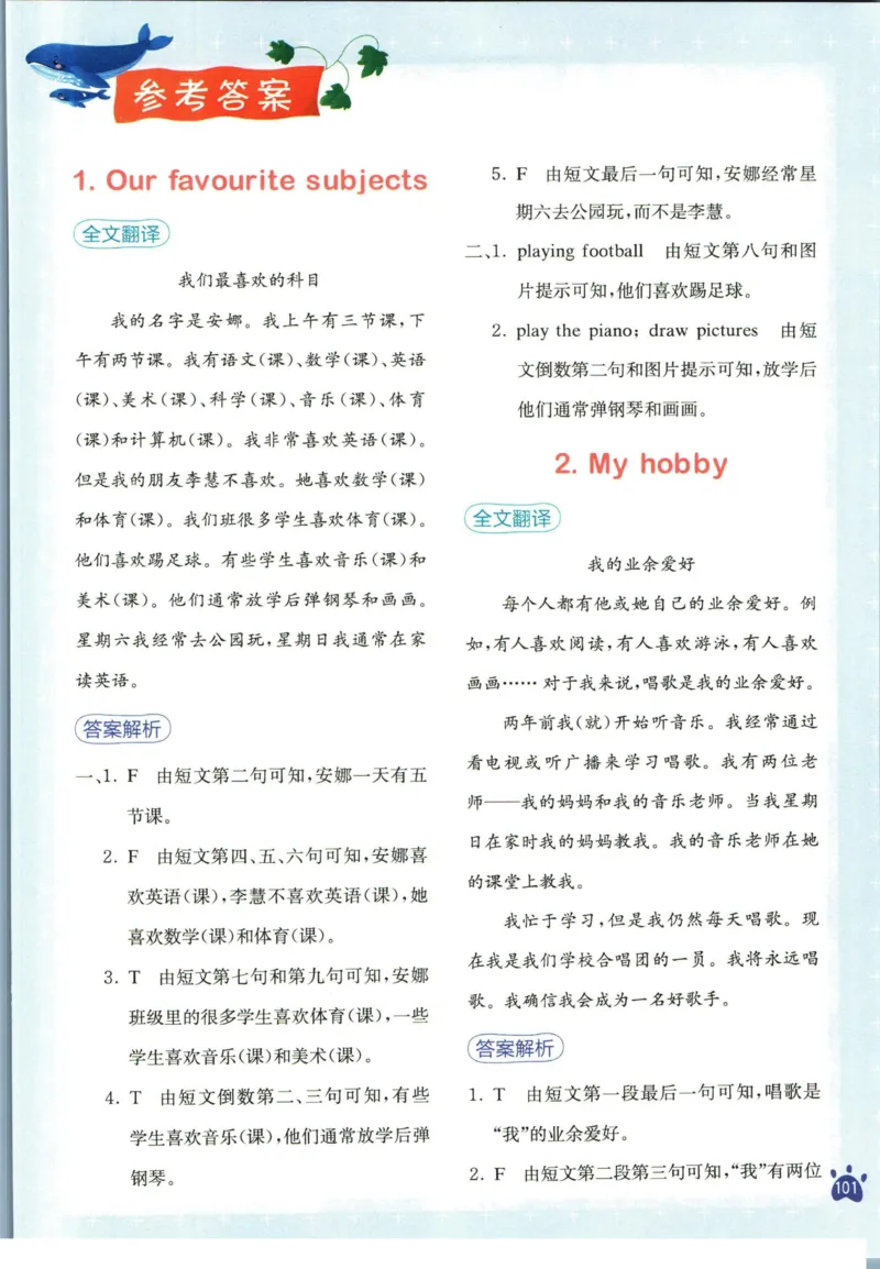 星火英语阅读训练100篇五年级_26春四年级上下册人教版_四上英语合集人教版PEP英语四年级上册新教材（教学视频+课件+动画+音频+练习+教案）_17练习资料_《阅读训练100篇》