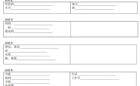 教科版五上单词默写表_26春四年级上下册人教版_四上英语合集人教版PEP英语四年级上册新教材（教学视频+课件+动画+音频+练习+教案）_17练习资料_小学英语（预习复习资料大礼包）