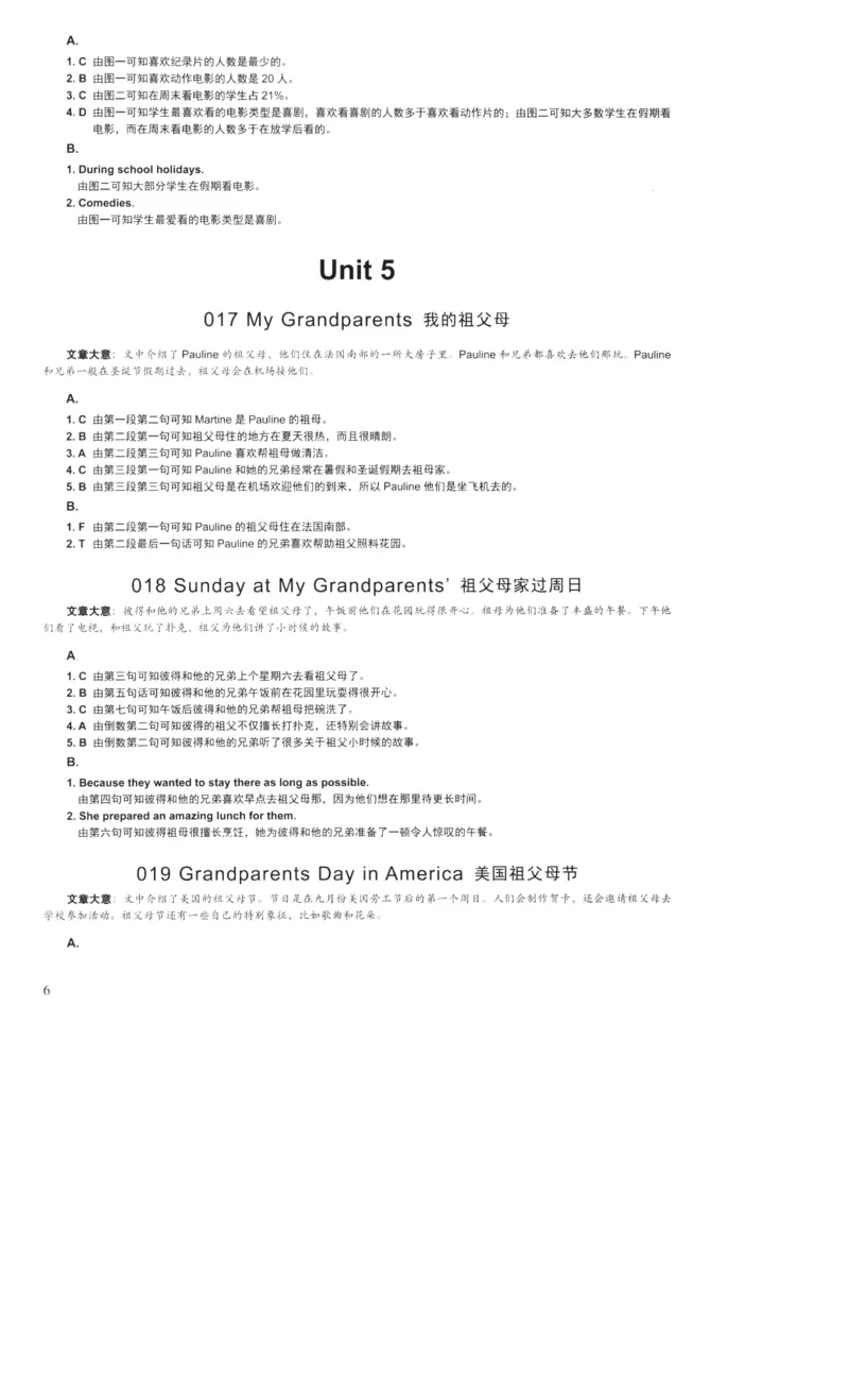 读霸小学英语阅读128篇5年级（参考答案及详解）+44_26春四年级上下册人教版_四上英语合集人教版PEP英语四年级上册新教材（教学视频+课件+动画+音频+练习+教案）_17练习资料