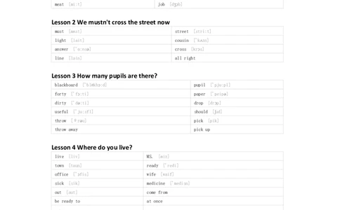 科普版英语五年级下册单词默写表_26春四年级上下册人教版_四上英语合集人教版PEP英语四年级上册新教材（教学视频+课件+动画+音频+练习+教案）_17练习资料_《小学英语单词默写表》