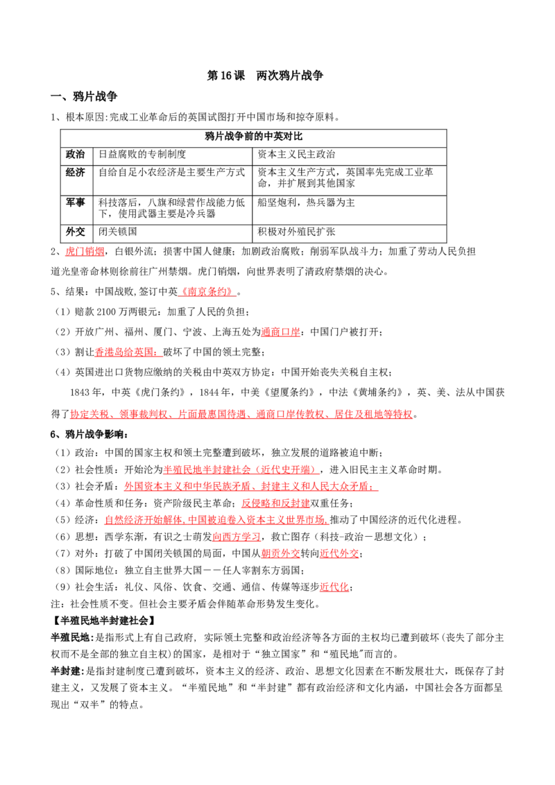 05+近代中国的变革与转型：从晚清时期到五四运动（1840-1919年）-背记手册高中历史全册最新核心知识必背清单（中外历史纲要上、下册）_07高考历史_2024年新高考资料_1.2024一轮复习
