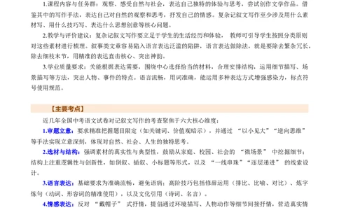 专题27记叙文写作高分技巧（选材与构思）（讲练）（解析版）_02中考总复习（2026版更新中）_01-语文-中考总复习_2025年中考资料_2025中考二轮课件ppt+讲义+练习语文_讲义练习