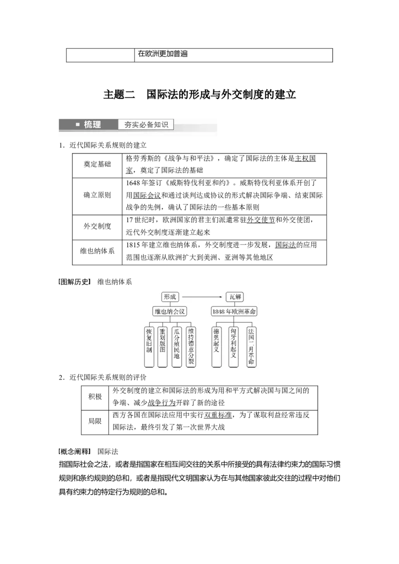 2024年高考历史一轮复习（部编版）板块7第16单元第49讲　近代西方民族国家与国际法的发展_07高考历史_2024年新高考资料_1.2024一轮复习_2024年高考历史一轮复习讲义（部编版）