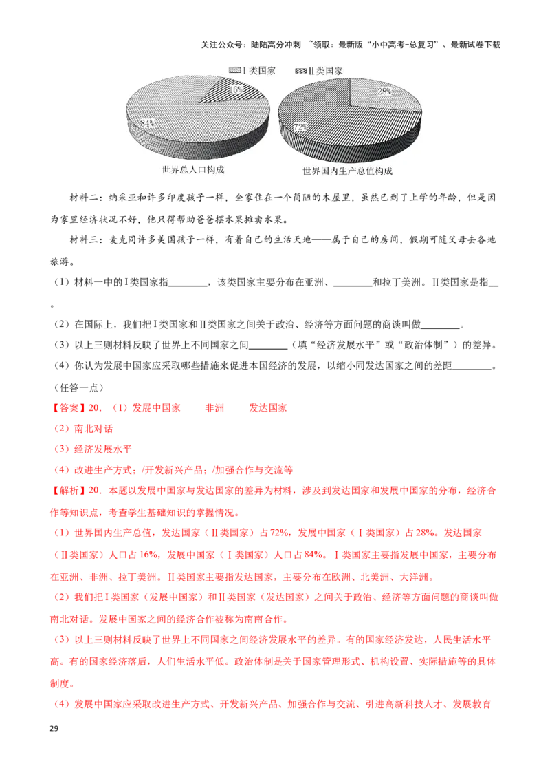 专题07世界居民与聚落发展与合作-备战2024年中考地理识图速记手册与变式演练（全国通用）（解析版）_02中考总复习（2026版更新中）_09-地理-中考总复习_2024年中考复习资料_专项复习资料