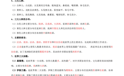 专题07世界居民与聚落发展与合作-备战2024年中考地理识图速记手册与变式演练（全国通用）（解析版）_02中考总复习（2026版更新中）_09-地理-中考总复习_2024年中考复习资料_专项复习资料