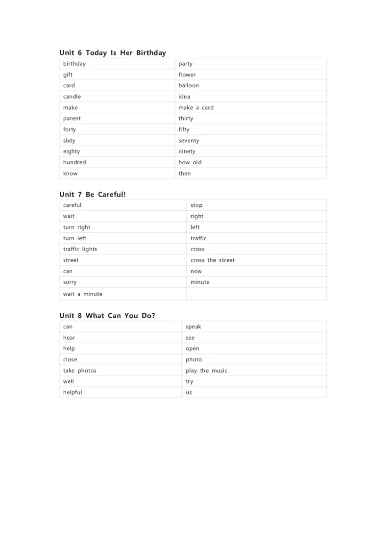 陕旅版英语四年级下册单词默写表_26春四年级上下册人教版_四上英语合集人教版PEP英语四年级上册新教材（教学视频+课件+动画+音频+练习+教案）_17练习资料_《小学英语单词默写表》