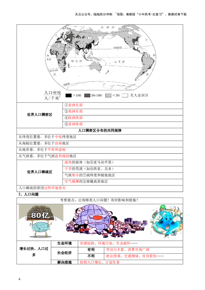 专题07人口、资源、环境与发展问题（讲练：核心精讲+命题预测）（解析版）_02中考总复习（2026版更新中）_09-地理-中考总复习_2025中考地理复习资料_2025中考二轮课件ppt+讲义+练习地理