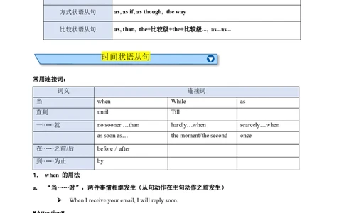 专题12状语从句知识梳理-口袋书2024年中考英语一轮复习知识清单（全国通用）（原卷版）_02中考总复习（2026版更新中）_03-英语-中考总复习_2024年中考复习资料_一轮复习