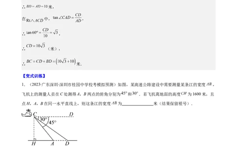 专题28.2模型构建专题：巧构直角三角形解决有关问题之二大类型（教师版）_初中数学_九年级数学下册（人教版）_重难点专题提优-V8