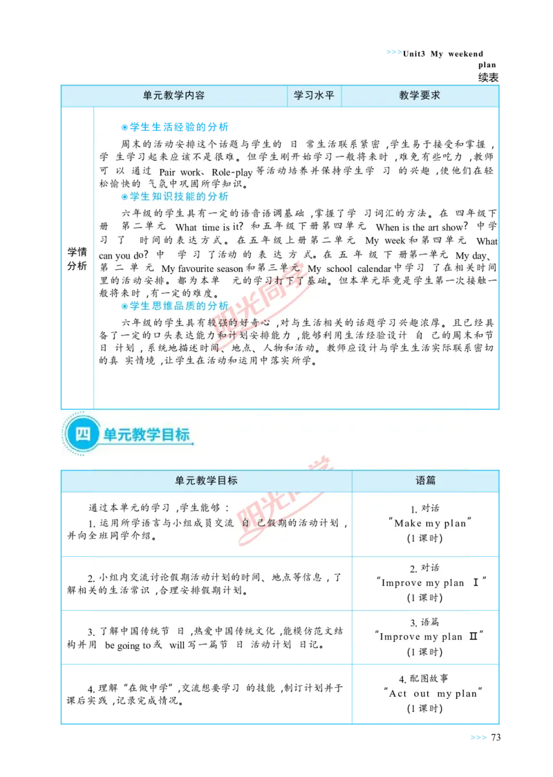 教案正文6上_Unit3_26春四年级上下册人教版_四上英语合集人教版PEP英语四年级上册新教材（教学视频+课件+动画+音频+练习+教案）_19同步教案课件_人教pep3_3-6上册