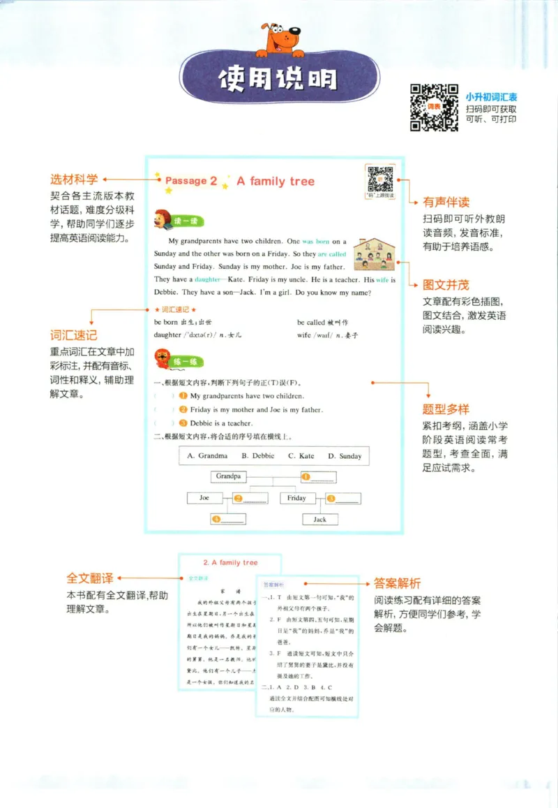 星火英语阅读训练100篇六年级_26春四年级上下册人教版_四上英语合集人教版PEP英语四年级上册新教材（教学视频+课件+动画+音频+练习+教案）_17练习资料_《阅读训练100篇》