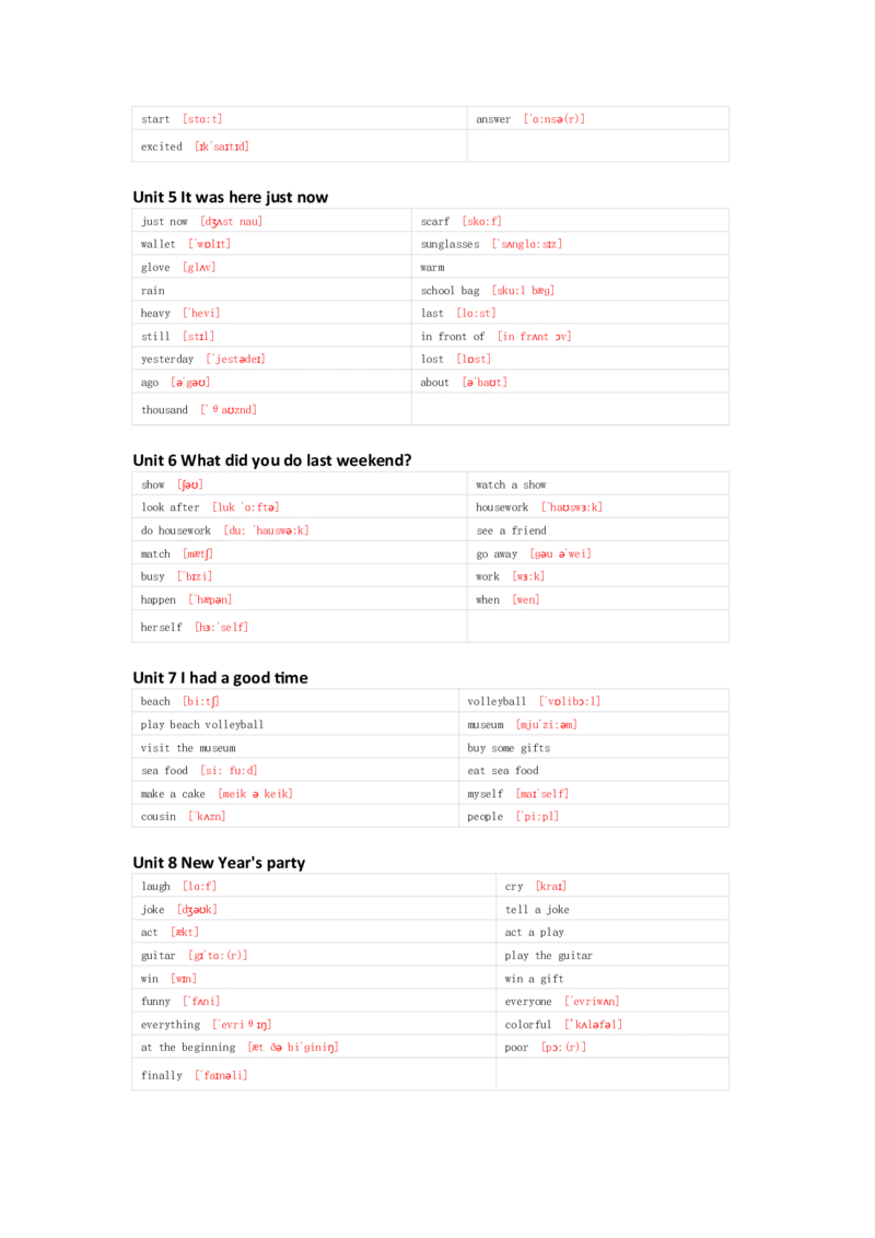 陕旅版英语六年级上册单词默写表_26春四年级上下册人教版_四上英语合集人教版PEP英语四年级上册新教材（教学视频+课件+动画+音频+练习+教案）_17练习资料_《小学英语单词默写表》