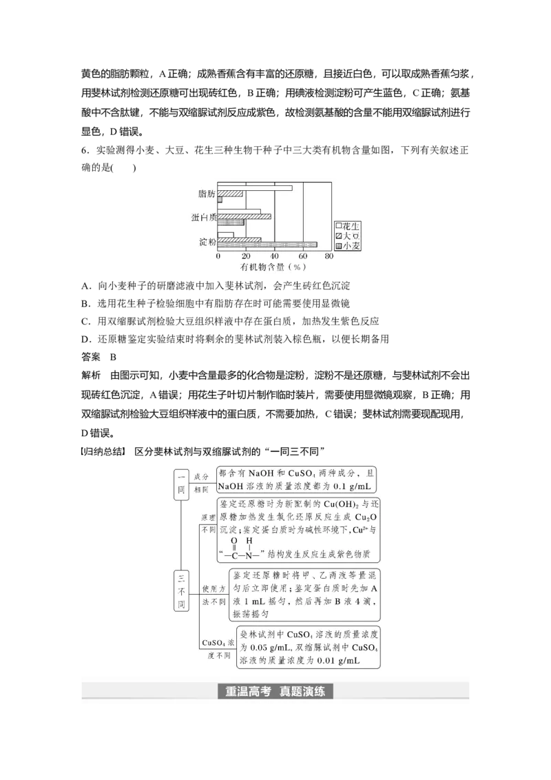 2024年高考生物一轮复习（新人教版）第1单元　第4课时　核酸是遗传信息的携带者、有机物的鉴定_09高考生物_2024年新高考资料_1.2024一轮复习_2024年高考生物一轮复习讲义（新人教版）