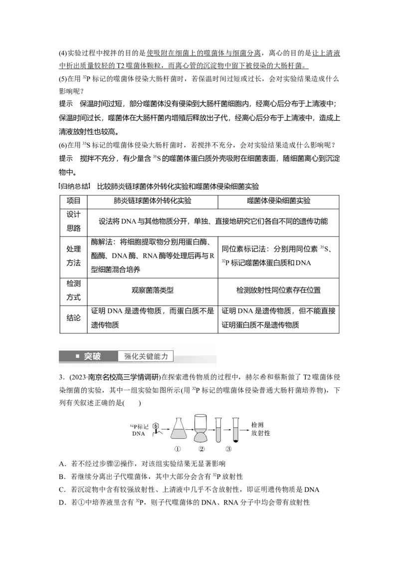 2024年高考生物一轮复习（新人教版）第6单元　第1课时　DNA是主要的遗传物质_09高考生物_2024年新高考资料_1.2024一轮复习_2024年高考生物一轮复习讲义（新人教版）
