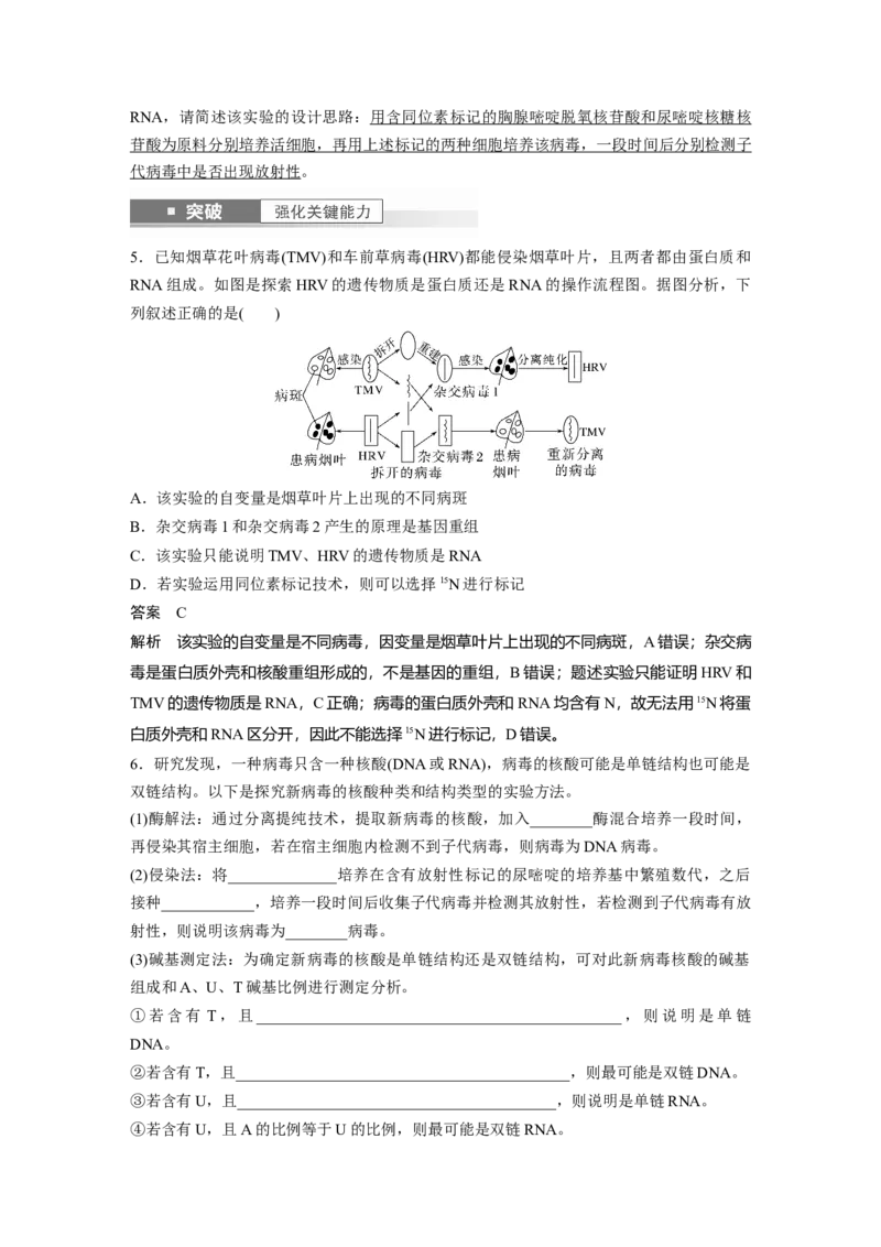 2024年高考生物一轮复习（新人教版）第6单元　第1课时　DNA是主要的遗传物质_09高考生物_2024年新高考资料_1.2024一轮复习_2024年高考生物一轮复习讲义（新人教版）