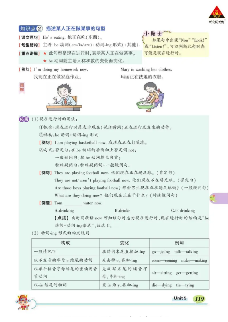 状元大课堂五年级下册英语人教PEP版学生用书_26春四年级上下册人教版_四上英语合集人教版PEP英语四年级上册新教材（教学视频+课件+动画+音频+练习+教案）_17练习资料_《状元导学案》