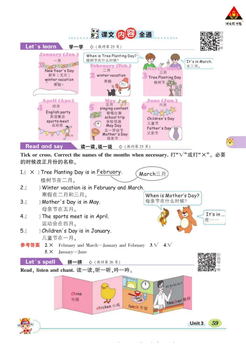 状元大课堂五年级下册英语人教PEP版学生用书_26春四年级上下册人教版_四上英语合集人教版PEP英语四年级上册新教材（教学视频+课件+动画+音频+练习+教案）_17练习资料_《状元导学案》