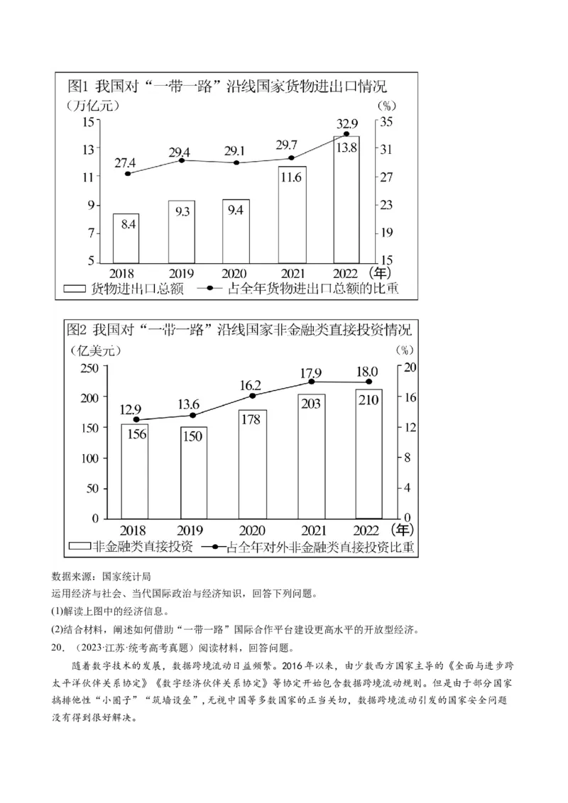 专题12国际形势与中国外交（练习）（原卷版）_8.2025政治总复习_2024年新高考资料_2.2024二轮复习_2024年高考政治二轮复习讲练测（新教材新高考）
