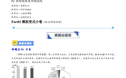 专题12日本和埃及（好题帮）-备战2024年中考地理一轮复习考点帮（全国通用）（原卷版）_02中考总复习（2026版更新中）_09-地理-中考总复习_2024年中考复习资料_一轮复习_配套练习