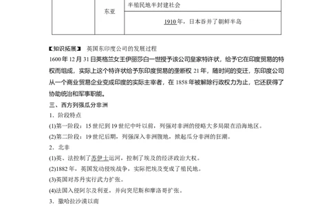 2023年高考历史一轮复习（部编版新高考）第16讲课题44　资本主义世界殖民体系的形成_07高考历史_新高考复习资料_2023年新高考复习资料_2023新高考大一轮复习讲义