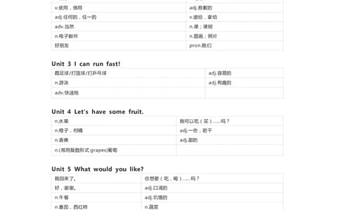 湘鲁版英语四年级上册单词默写表_26春四年级上下册人教版_四上英语合集人教版PEP英语四年级上册新教材（教学视频+课件+动画+音频+练习+教案）_17练习资料_《小学英语单词默写表》