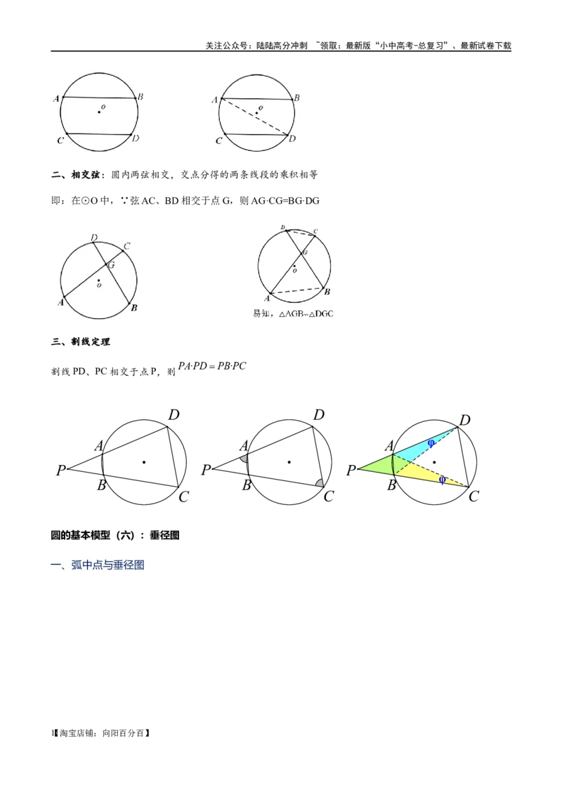 专题1-7一文讲透圆的九大基本模型&middot;母题溯源（解析版）_02中考总复习（2026版更新中）_02-数学-中考总复习_2024年中考复习资料_专项复习资料_教师版（含答案解析）