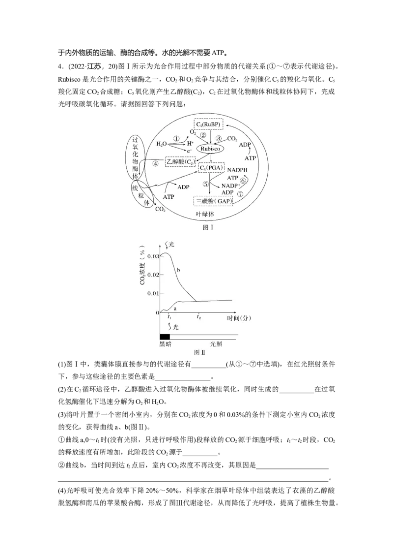 2024年高考生物一轮复习（新人教版）第3单元　第7课时　光合作用和细胞呼吸的综合分析_09高考生物_2024年新高考资料_1.2024一轮复习_2024年高考生物一轮复习讲义（新人教版）