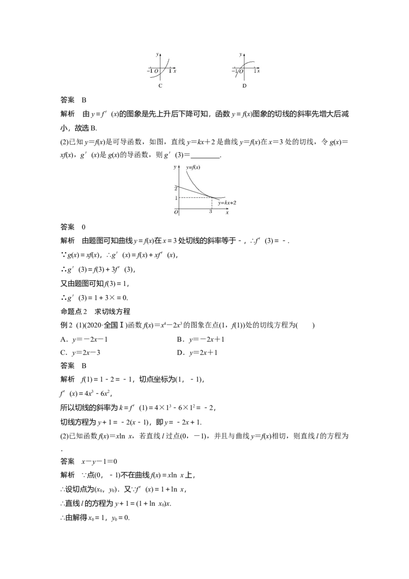 2022届高考数学一轮复习(新高考版)第3章&sect;3.1　导数的概念及运算_02高考数学_新高考复习资料_2022年新高考资料_2022年一轮复习各版本_1.新高考2022年高考数学一轮复习