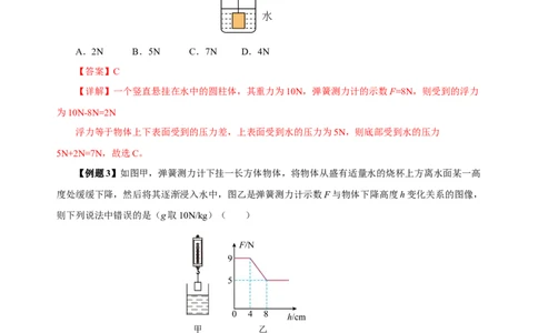 专题10浮力（知识梳理+典例+练习）-2024物理中考一轮复习精品资料（教师版）_02中考总复习（2026版更新中）_04-物理-中考总复习_2024年中考复习资料_一轮复习_配套练习