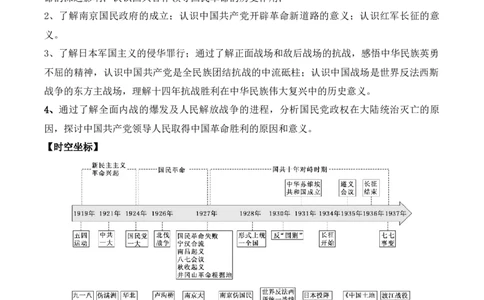 06+新民主主义革命时期：从五四运动到解放战争（1919-1949年）+-背记手册高中历史全册最新核心知识必背清单（中外历史纲要上、下册）_07高考历史_2024年新高考资料_1.2024一轮复习