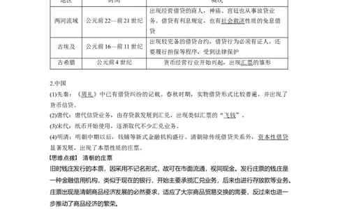 2023年高考历史一轮复习（部编版新高考）第6讲课题15　古代的货币、信贷、契约_07高考历史_新高考复习资料_2023年新高考复习资料_2023新高考大一轮复习讲义