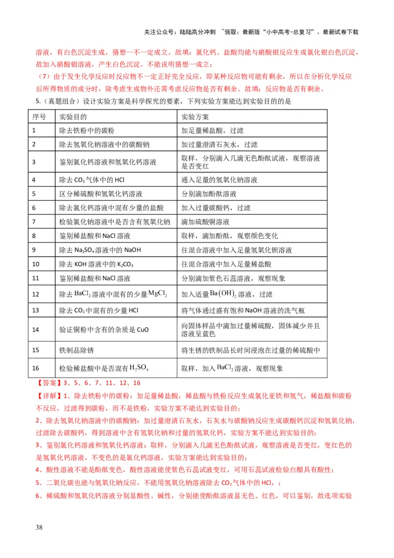 专题06常见的酸和碱（解析版）_02中考总复习（2026版更新中）_05-化学-中考总复习_2025年中考复习资料_备战2025年中考化学真题题源解密
