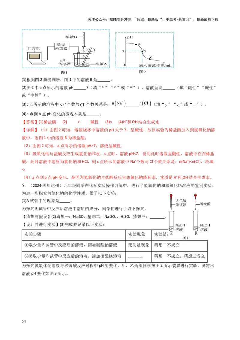 专题06常见的酸和碱（解析版）_02中考总复习（2026版更新中）_05-化学-中考总复习_2025年中考复习资料_备战2025年中考化学真题题源解密