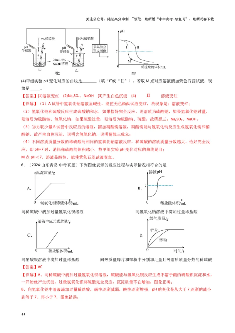 专题06常见的酸和碱（解析版）_02中考总复习（2026版更新中）_05-化学-中考总复习_2025年中考复习资料_备战2025年中考化学真题题源解密