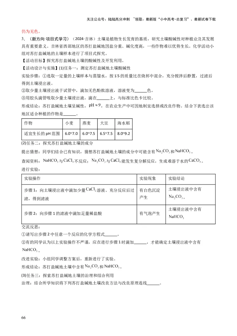 专题06常见的酸和碱（解析版）_02中考总复习（2026版更新中）_05-化学-中考总复习_2025年中考复习资料_备战2025年中考化学真题题源解密