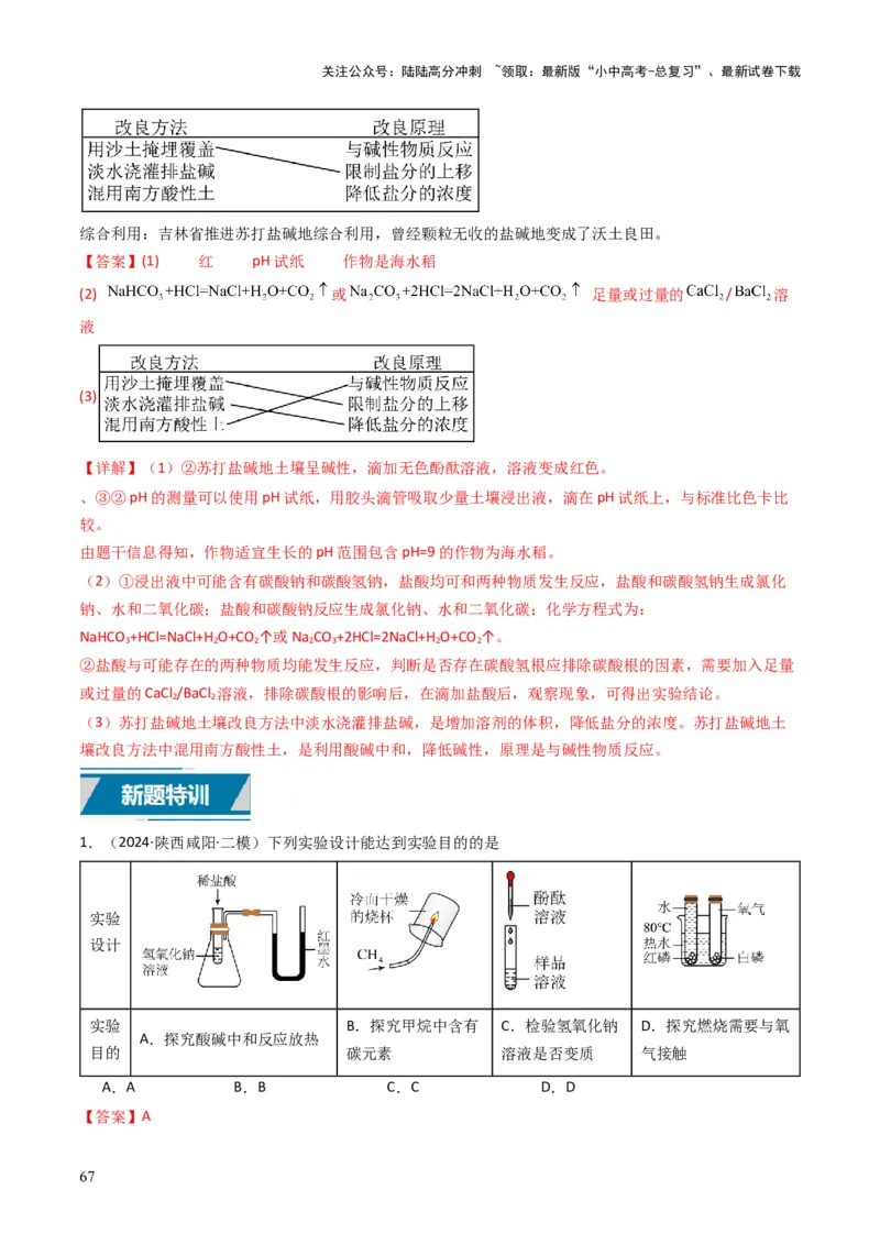 专题06常见的酸和碱（解析版）_02中考总复习（2026版更新中）_05-化学-中考总复习_2025年中考复习资料_备战2025年中考化学真题题源解密