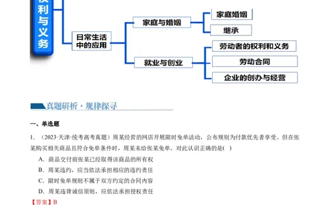 专题13法律规定的民事权利与义务（讲义）（解析版）_8.2025政治总复习_2024年新高考资料_2.2024二轮复习_2024年高考政治二轮复习讲练测（新教材新高考）