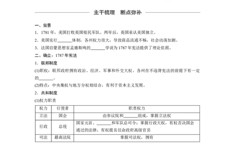 09必修1第二单元古代希腊罗马和近代西方的政治制度第7讲　美国联邦共和制的建立_07高考历史_通用版（老高考）复习资料_2023年复习资料_一轮+二轮_历史高三一轮复习系列