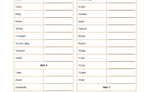 新科普版三年级上册单词正序序英译汉(5页)_26春四年级上下册人教版_四上英语合集人教版PEP英语四年级上册新教材（教学视频+课件+动画+音频+练习+教案）_17练习资料_科普版