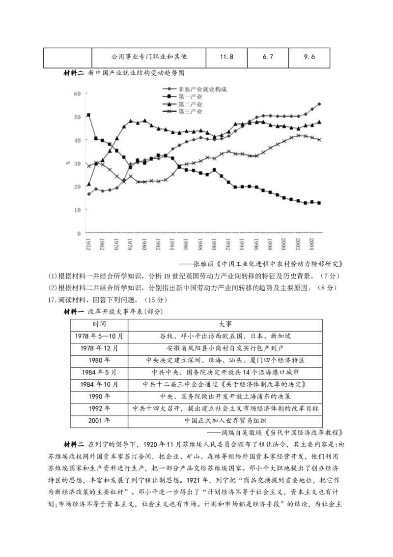2023届高考历史考点剖析专题卷专题十改革开放与社会主义现代化建设新时期（Word版含解析）_07高考历史_通用版（老高考）复习资料_2023年复习资料