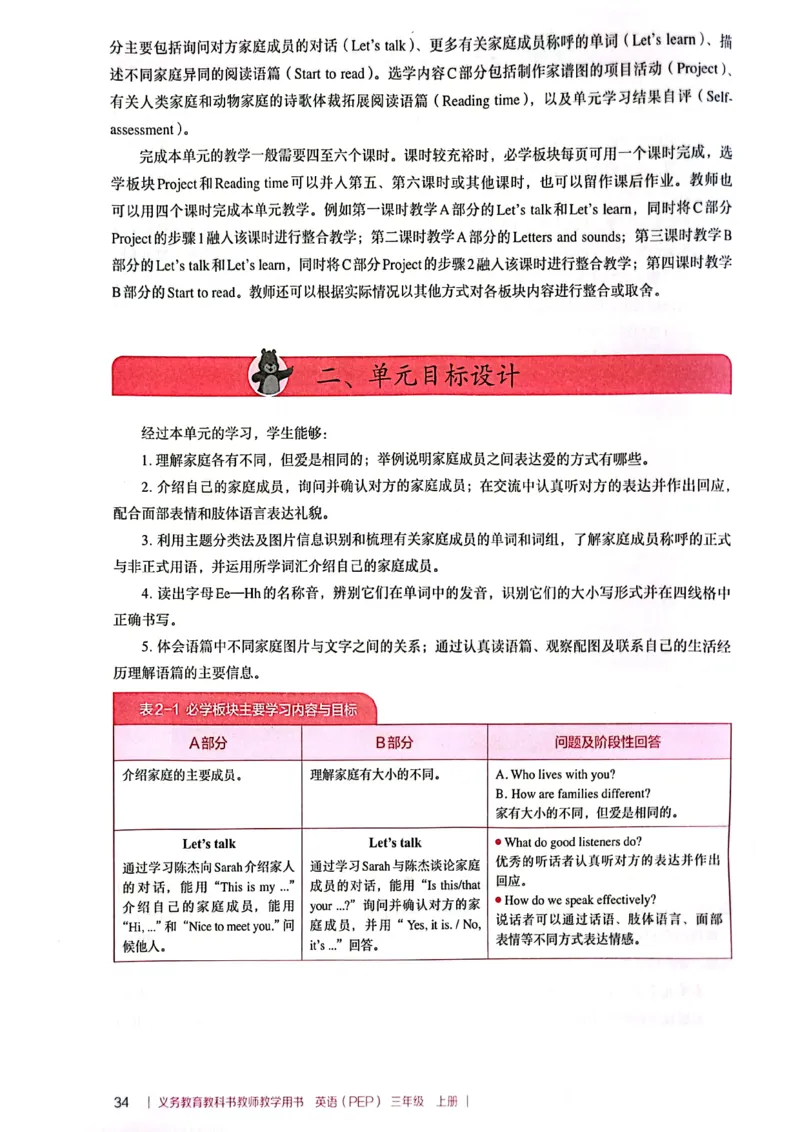 英语PEP3A教师教学用书（2024秋）_26春四年级上下册人教版_四上英语合集人教版PEP英语四年级上册新教材（教学视频+课件+动画+音频+练习+教案）_16教师用书_小学英语_人教版PEP