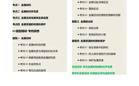 专题08金属和金属矿物（讲义）（解析版）_02中考总复习（2026版更新中）_05-化学-中考总复习_2025年中考复习资料_2025中考化学一轮复习讲义+课件_讲义_专题08金属和金属矿物（讲义）