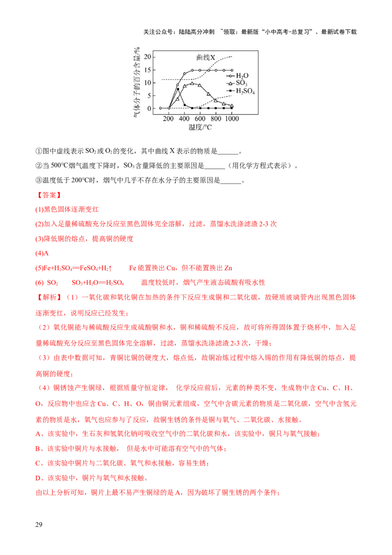 专题06金属和金属材料（练习）-2024年中考化学一轮复习讲练测（全国通用）（解析版）_02中考总复习（2026版更新中）_05-化学-中考总复习_2024年中考复习资料_一轮复习资料