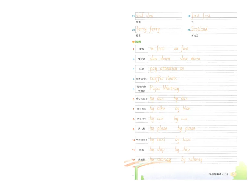 状元默写本六年级上双层_26春四年级上下册人教版_四上英语合集人教版PEP英语四年级上册新教材（教学视频+课件+动画+音频+练习+教案）_17练习资料_小学英语（预习复习资料大礼包）